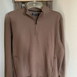 Kenneth Cole Men's Tan Zip-Up Sweater size large